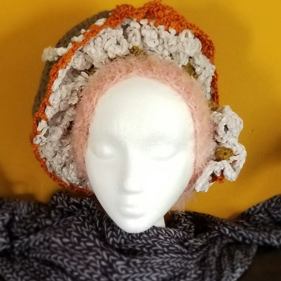 Hat Couture Funky Crochet Art Handmade - Picture 3 of 8